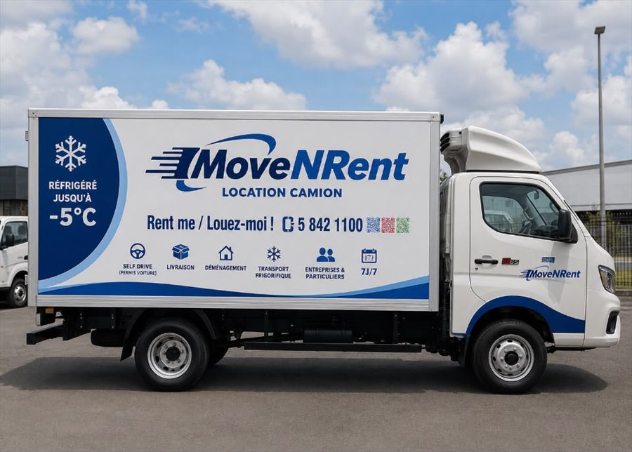 MoveNRent Cold, camion frigorifique jusqu'à -5 °C